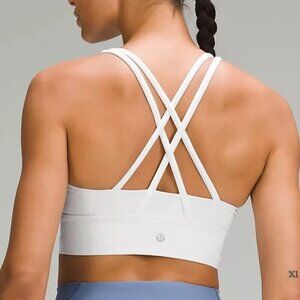 NWT Lululemon Energy Longline Bra - 12 White